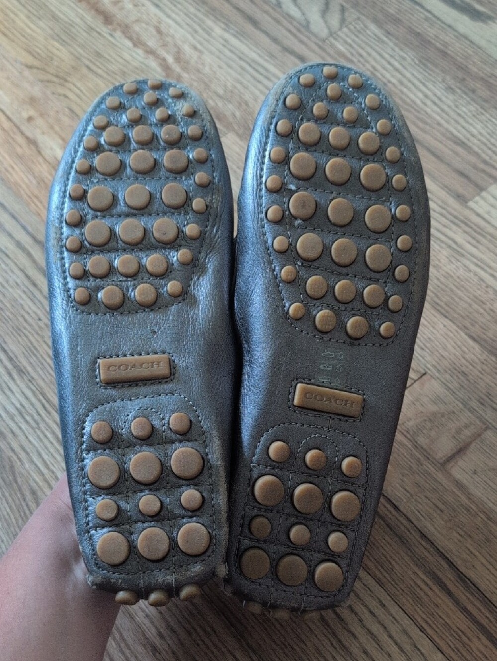Coach Women's SILVER SIZE 8 Loafers - Picture 6 of 7